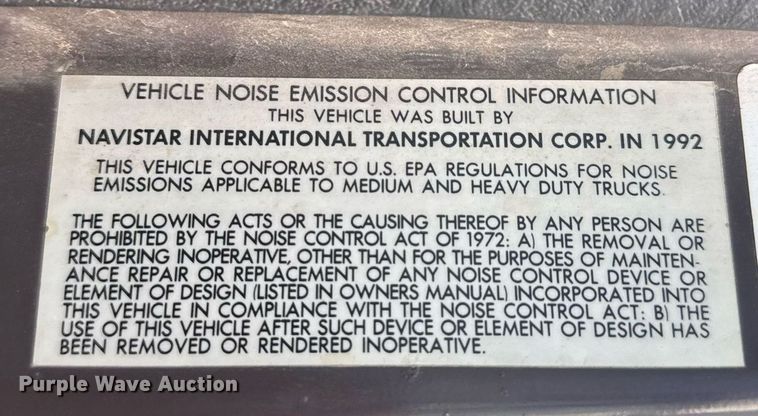 image for item EG6209 1993 International 4900 dump truck