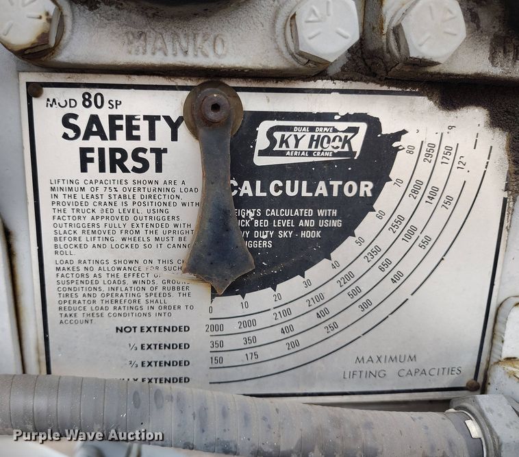 image for item EH0280 1983 GMC C6000 crane truck