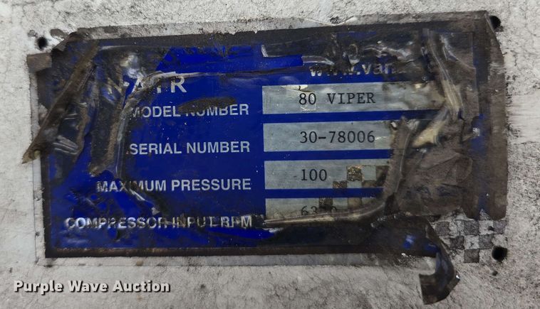 image for item EH8941 Vanair 80 Viper air compressor