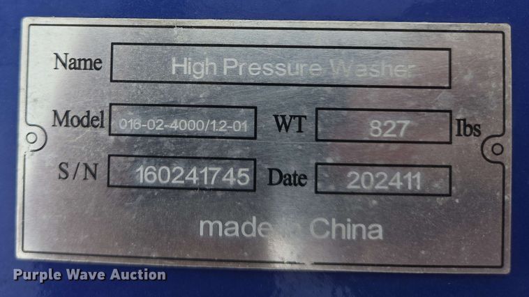 image for item EH8952 2024 SUIHE-N75 YS 4000 pressure washer