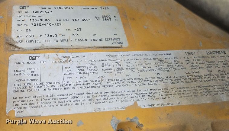 image for item EI8988 1998 Kenworth T300 utility / service truck