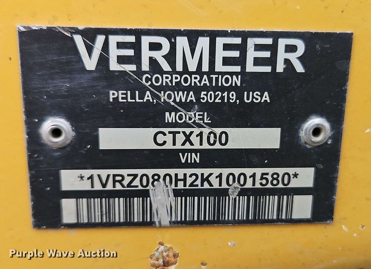 image for item EI8992 2019 Vermeer CTX100 compact utility loader