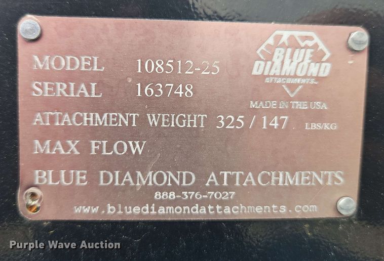 image for item EI8996 Blue Diamond 108512-25 compact utility loader bucket