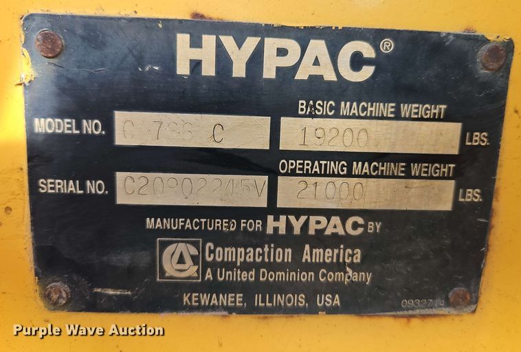 image for item EJ0012 Hypac C766C double drum vibratory roller