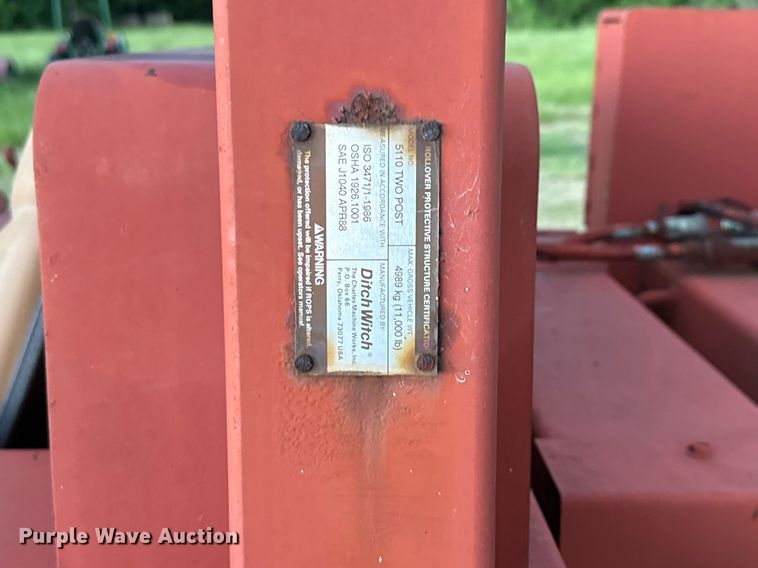 image for item EJ3671 1995 Ditch Witch 5110DD trencher