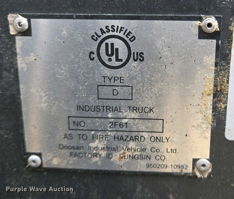 image for item EJ7483 Doosan D25S-9 forklift