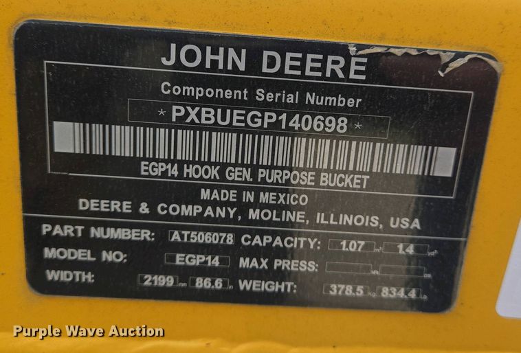 image for item EJ7484 2022 John Deere 324L wheel loader