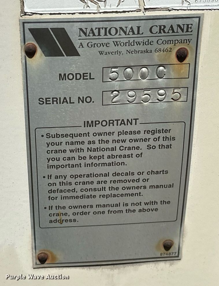 image for item EJ8657 1998 Ford F800 crane truck