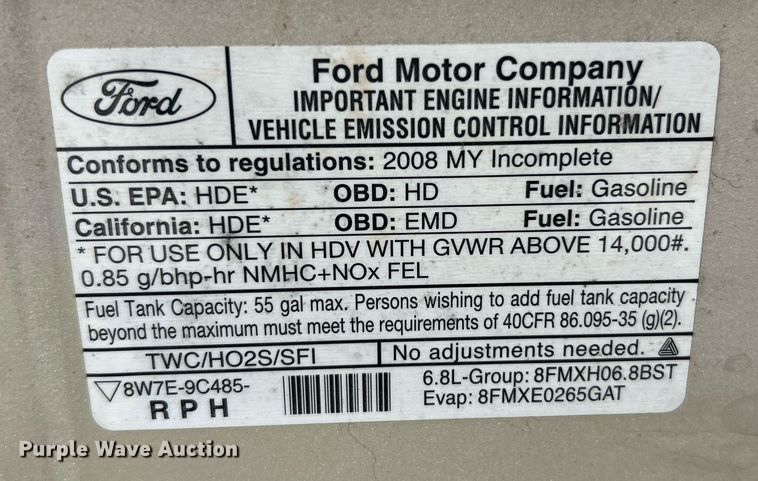 image for item EK2827 2008 Ford E450 Super Duty sewer inspection truck