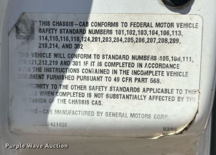 image for item EK2919 2006 Chevrolet C7500 utility / service truck