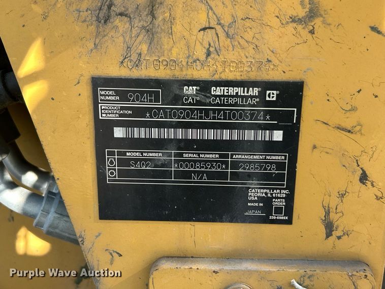 image for item EK2922 2011 Caterpillar 904H compact wheel loader