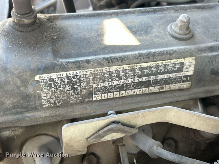 image for item EK2927 Toyota 7FGU25 forklift