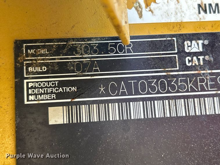 image for item EK2930 2020 Caterpillar 303.5 CR mini excavator