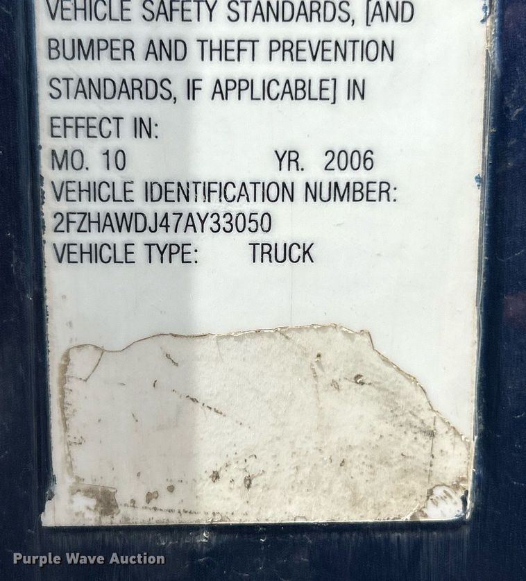 image for item EK2969 2007 Sterling  L8500 dump truck