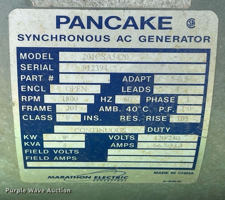 image for item EK2982 Allmand Night-Lite NL5000 light plant