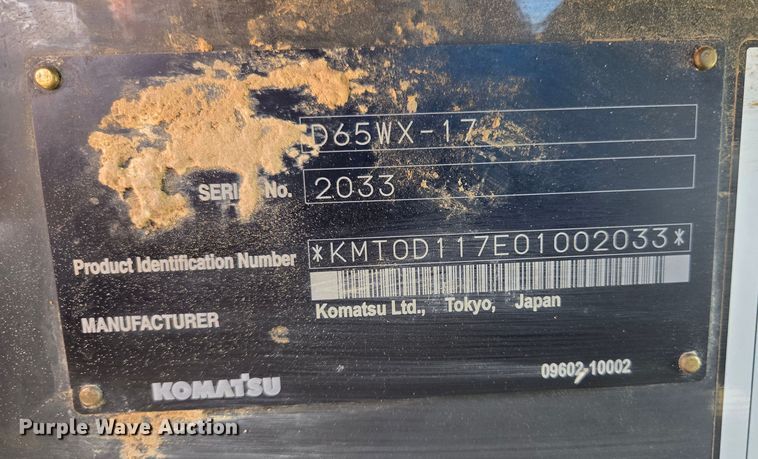 image for item EL2023 2016 Komatsu D65WX-17 dozer