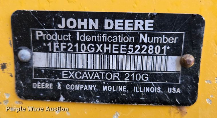 image for item EL2024 2014 John Deere 210G LC excavator