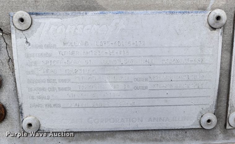 image for item EL2030 1994 Transcraft Eagle W2 flatbed trailer