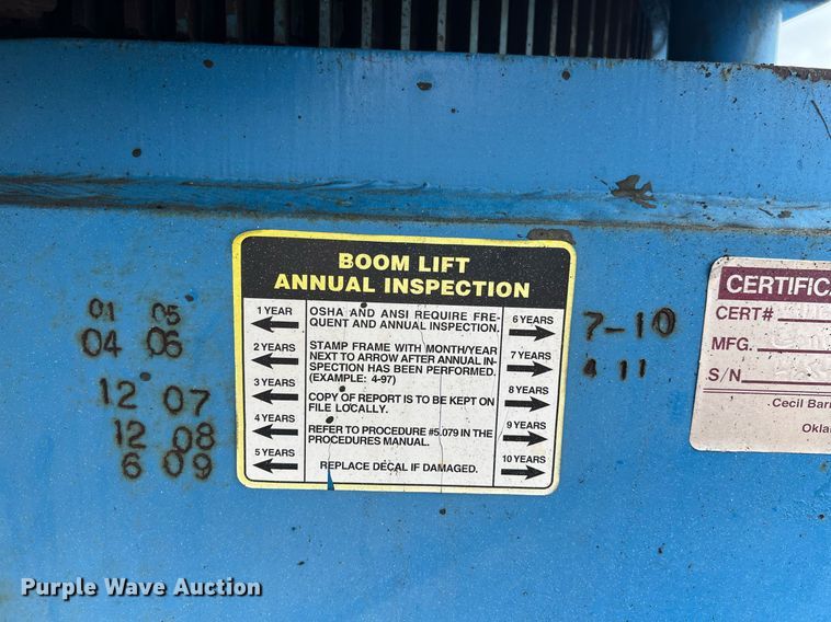 image for item EL2048 1999 Genie S60 boom lift