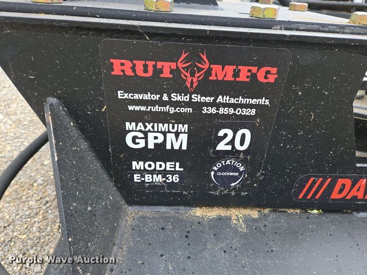 image for item EM6021 RUT MFG E-BM-36 excavator brush mower