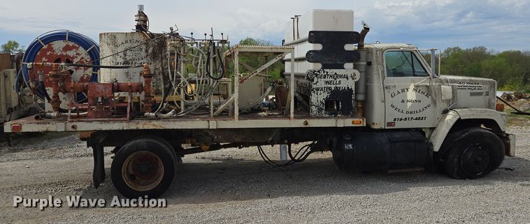 image for item EM7164 1981 GMC Brigadier flatbed truck with mud mixing system