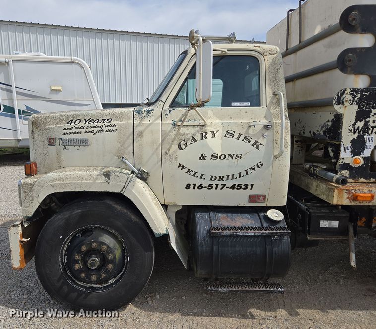 image for item EM7164 1981 GMC Brigadier flatbed truck with mud mixing system