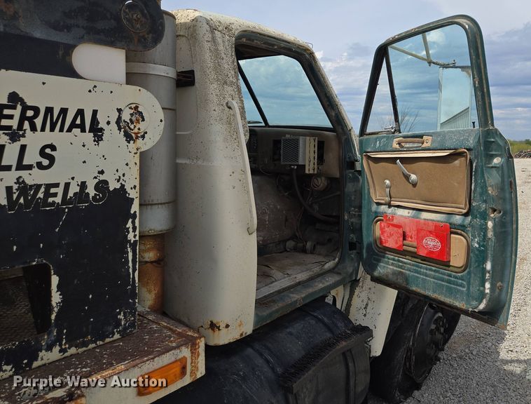 image for item EM7164 1981 GMC Brigadier flatbed truck with mud mixing system