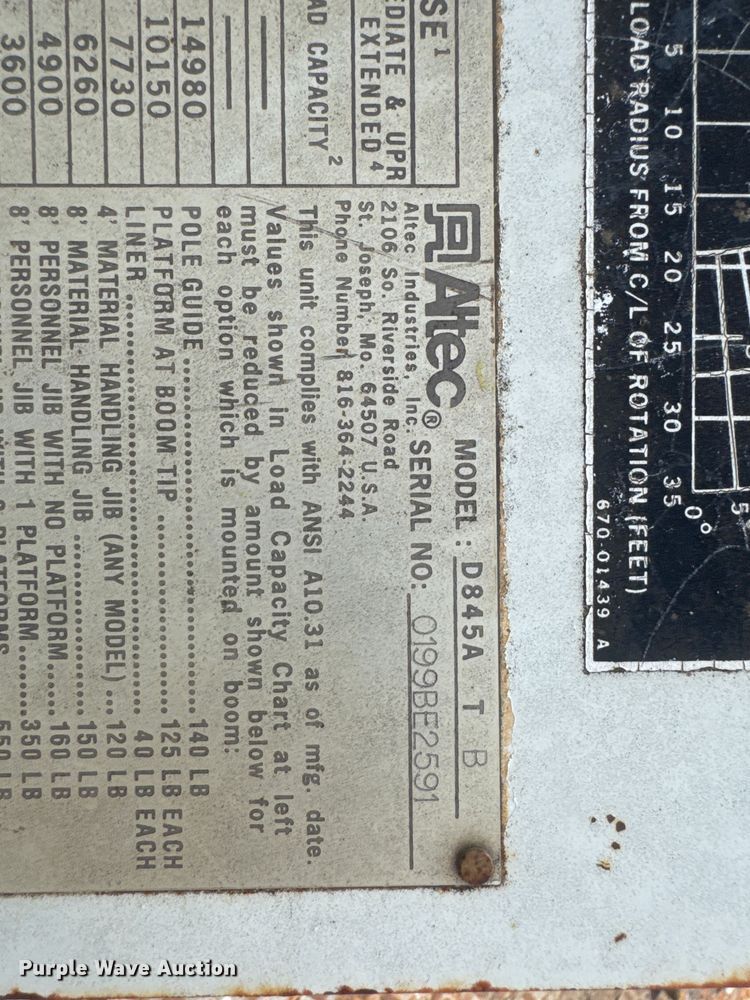 image for item EM7168 Reading H-15-D flatbed with crane