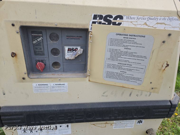 image for item EN3584 Ingersoll-Rand P185WJD air compressor