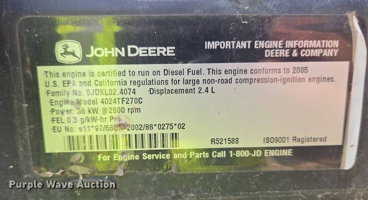 image for item EN3645 John Deere 4024TF270C engine