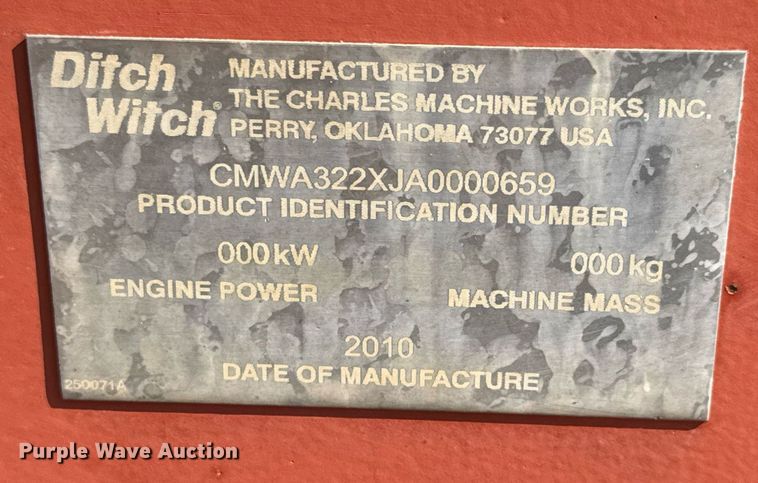 image for item EQ1371 2010 Ditch Witch RT45 trencher