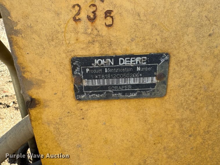 image for item EQ6765 2005 John Deere  1812C  scraper