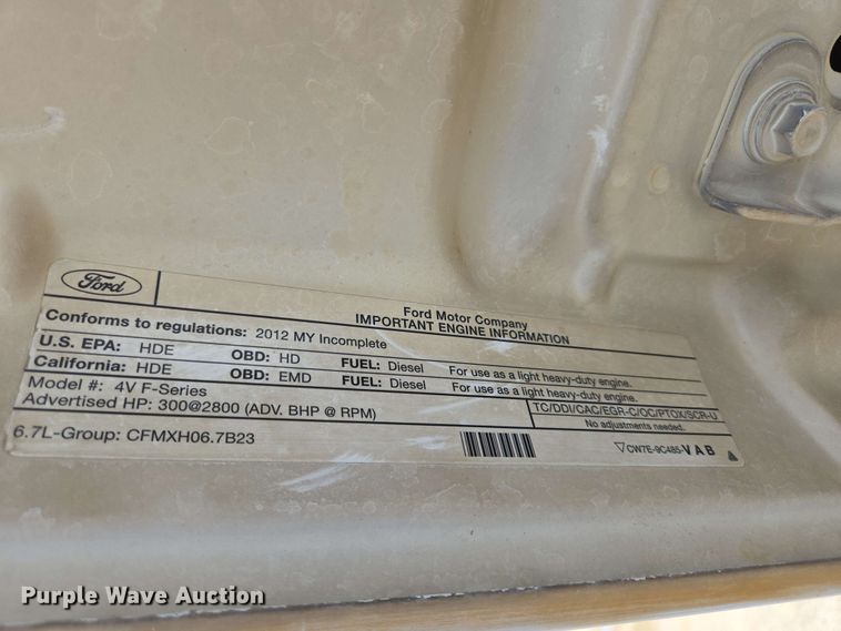 image for item NV9834 2012 Ford F550 Super Duty XL utility / service truck