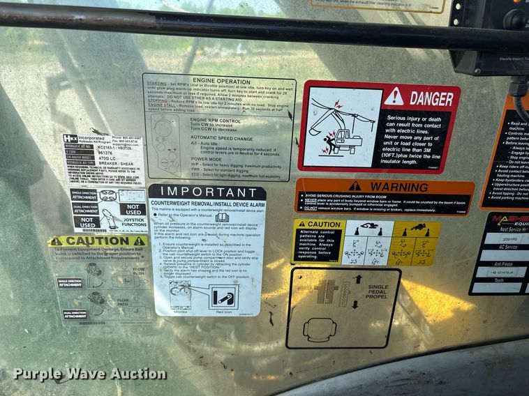 image for item OB9648 2016 John Deere 470G LC excavator