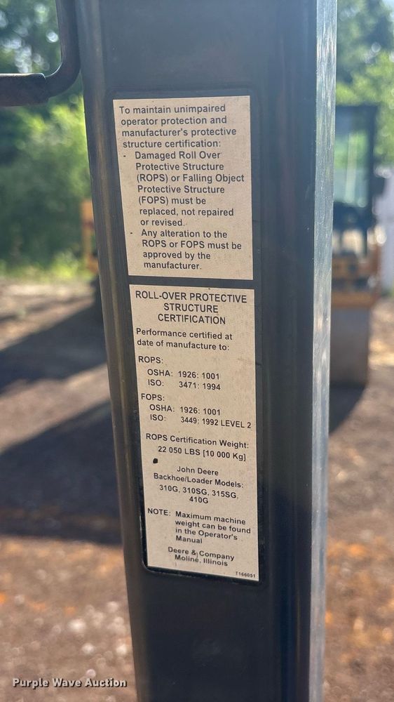 image for item OB9676 2005 John Deere 310G backhoe