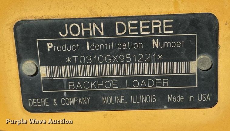 image for item OB9677 2005 John Deere  310G backhoe