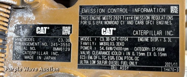 image for item OB9682 2021 Caterpillar 262D3 tracked skid steer loader