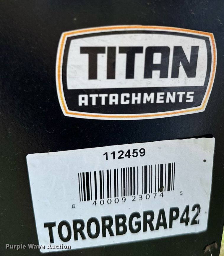 image for item ZA0589 Titan TORORBGRAP42 compact utility loader rock grapple bucket