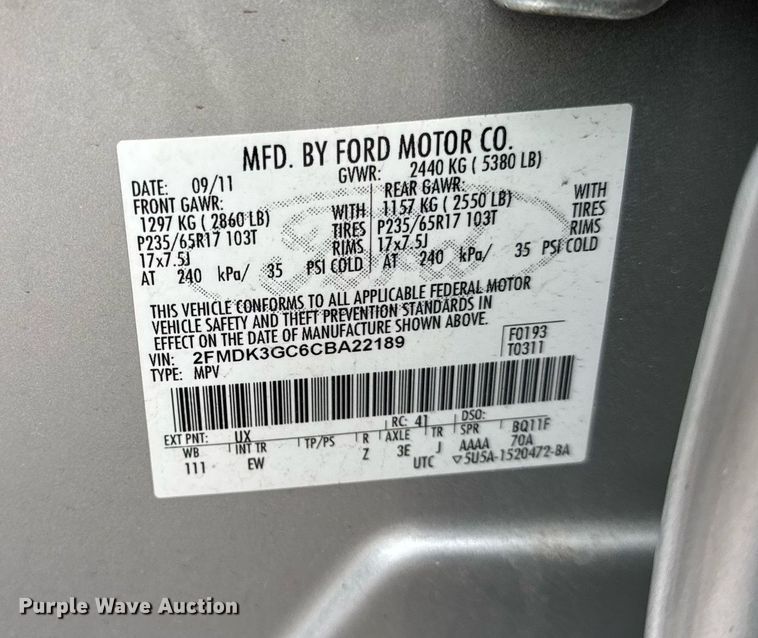 image for item DH9928 2012 Ford Edge SUV