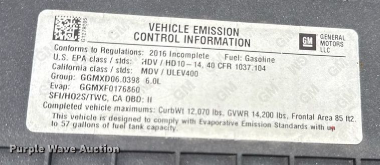 image for item DM5730 2016 Chevrolet Express G4500 shuttle bus