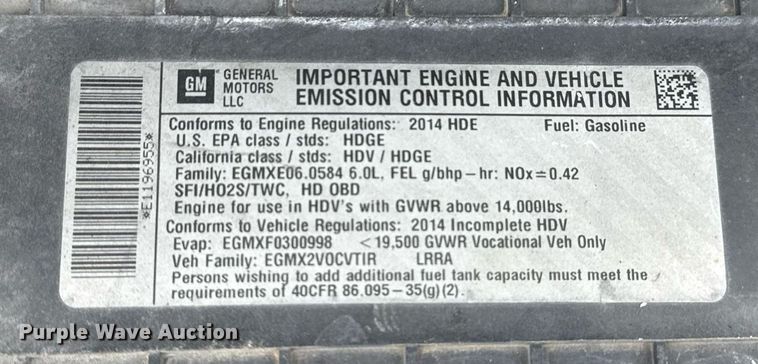 image for item DM5733 2014 Chevrolet Express G4500 shuttle bus