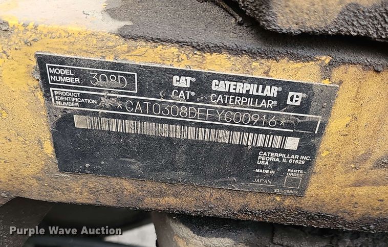 image for item DQ5327 2010 Caterpillar 308D CR SB mini excavator
