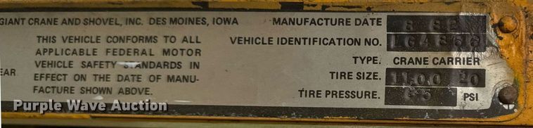 image for item DT0737 1982 Little Giant 48 crane