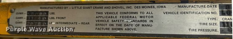 image for item DT0737 1982 Little Giant 48 crane