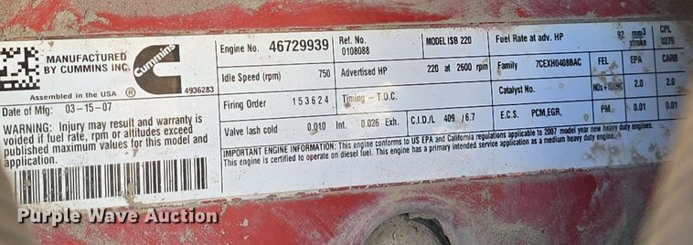 image for item DT6788 2008 Blue Bird Vision school bus