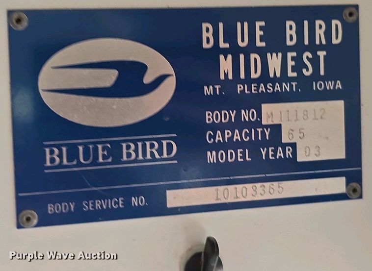 image for item DT6790 2003 Blue Bird 3800 school bus