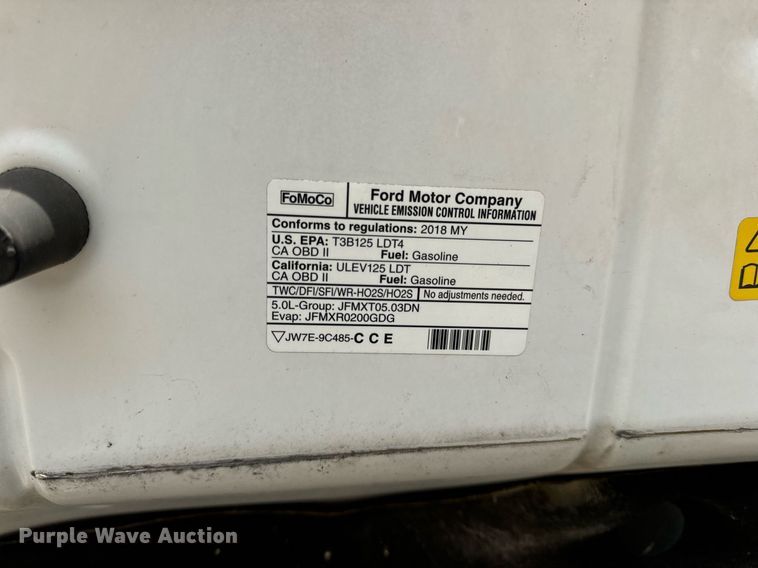 image for item DV1938 2018 Ford F150 XL SuperCab pickup truck