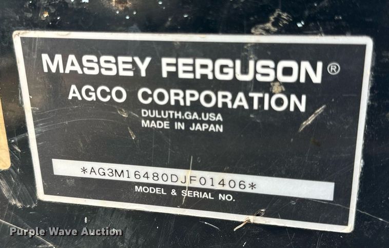 image for item DV1968 2013 Massey Ferguson 1648 MFWD tractor