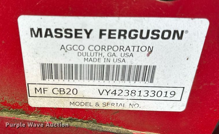 image for item DV1969 Massey Ferguson CB20 backhoe attachment