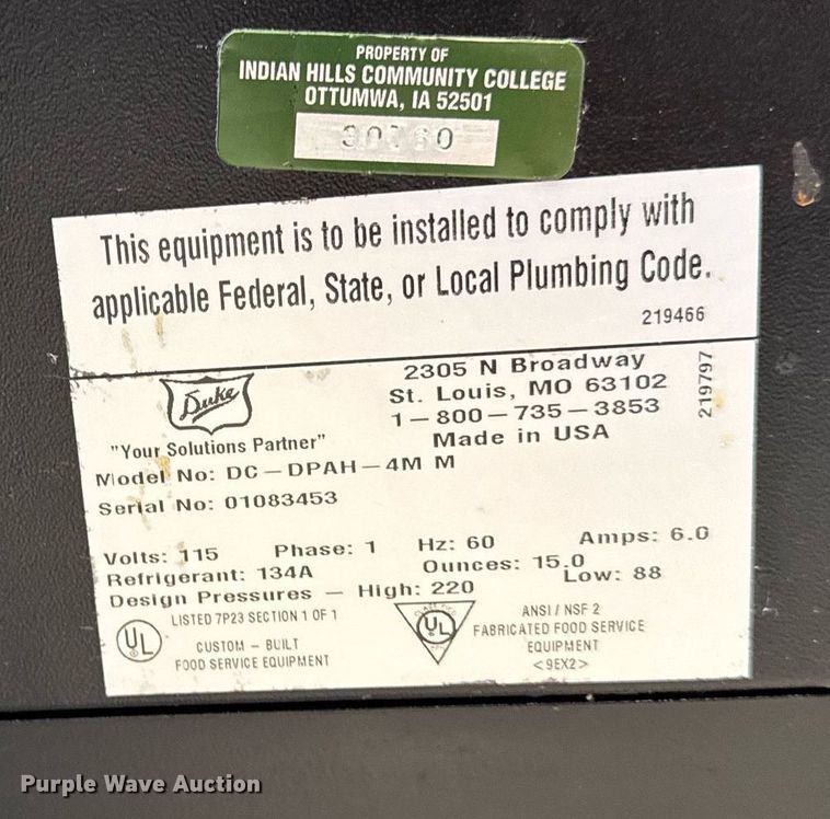 image for item DV2513 Duke DC-DPAH-4M M salad bar